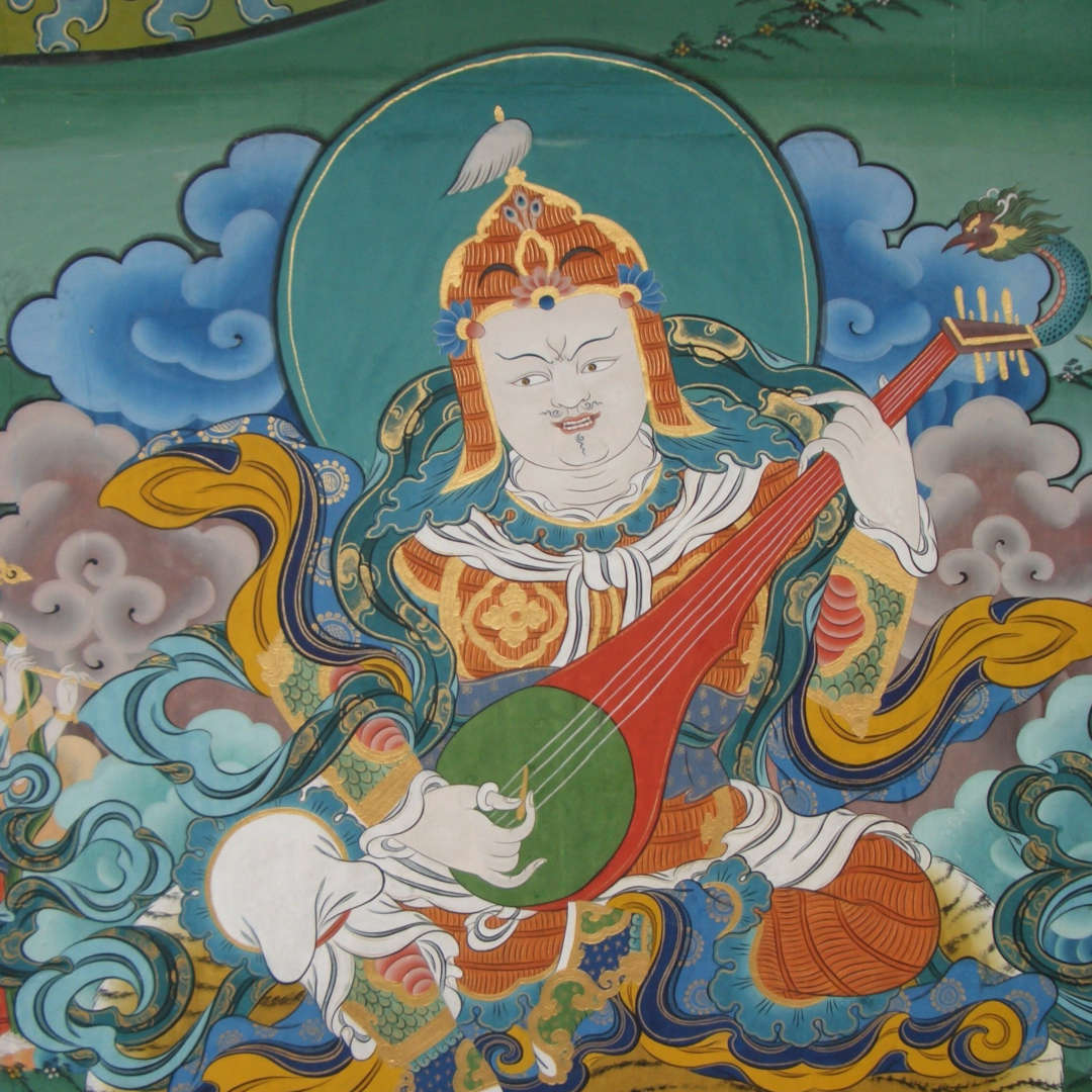 Custom Travel Planner Network-Bhutan - wall painting of Guru Rimpoche